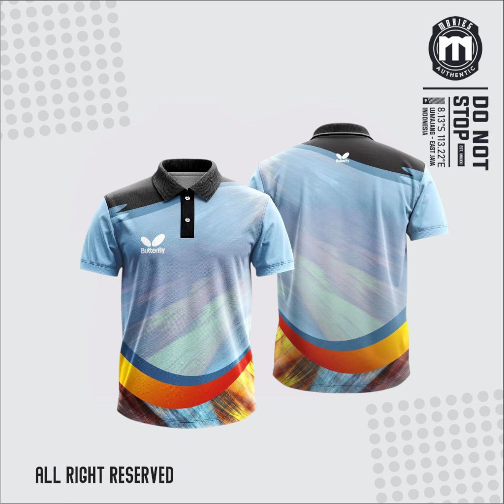 BAJU JERSEY TENIS MEJA/PIMPONG TERBARU BISA CUSTOM FREE REQ NAMA, LOGO & SPONSOR