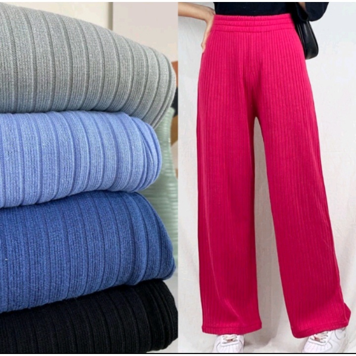 celana kulot knit rajut hihgwest kulot knit premium jumbo