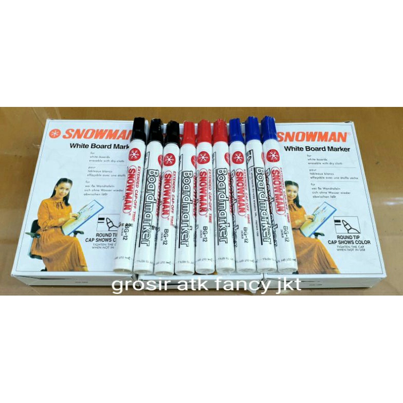 

KODE Q95L BG 12 Spidol White Board Marker Snowman BG12 papan tulis BG12