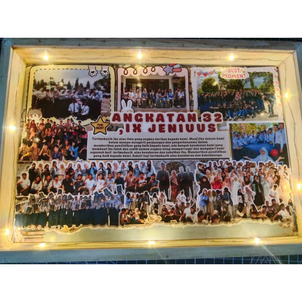 FRAME KENANG KENANGAN FRAME KELAS FRAME PERPISAHAN SCRAPFRAME. HAMPERS GURU. HAMPERS BESTIE