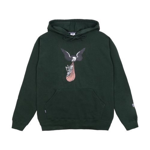 TRAER MATERNAL DISASTER PULLOVER HOODIE SWEATER   Dark green