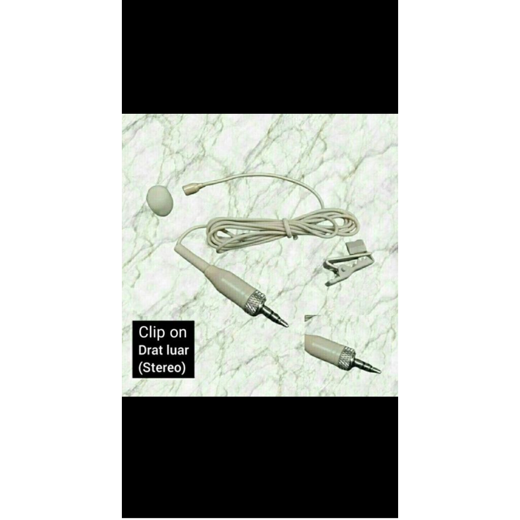 Mic Clip on/Jepit Mini Kabel Jack drat luar stereo