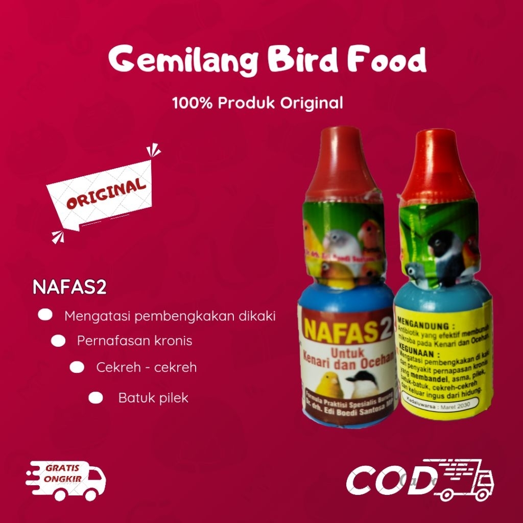 NAFAS 2 Dr. drh. Edi Boedi Santosa, MP original obat burung kenari