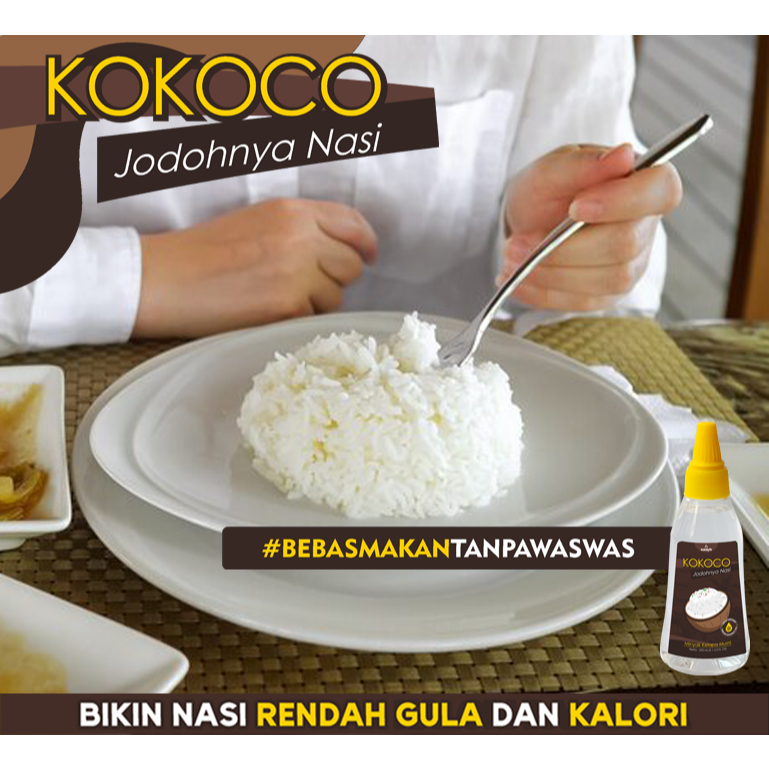 

KOKOCO Minyak Kelapa Habbatussauda bikin nasi sehat rendah gula Mengurangi resiko diabet dan jantung