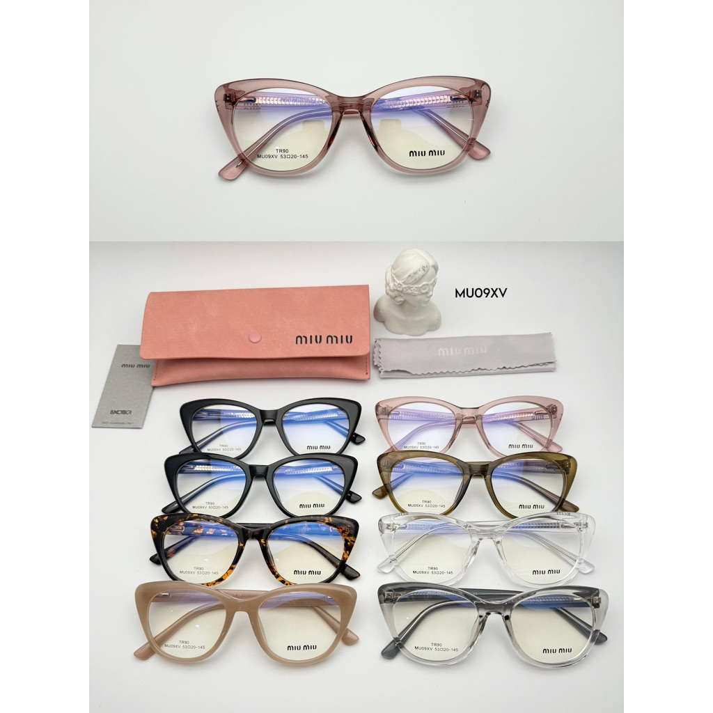 FRAME KACAMATA TERBARU MIUMIU MU09XV/ Bisa plus minus/ Paket Blueray/ Paket Photocromic/ Pakt Blueyc