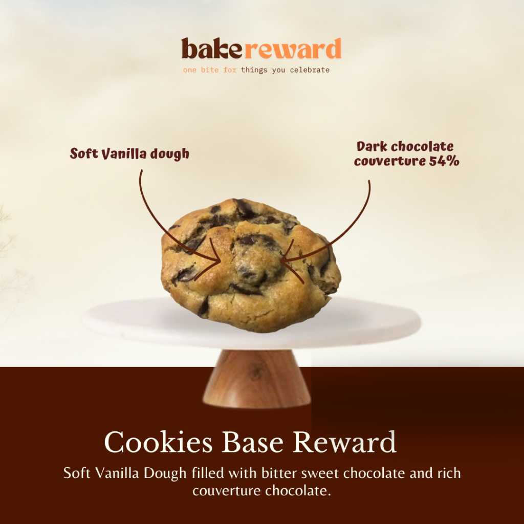 

Cookies Base Reward: The Fatigue By: Bakereward Soft vanilla dough filled with sweet chocolate and rich couverture chocolate.