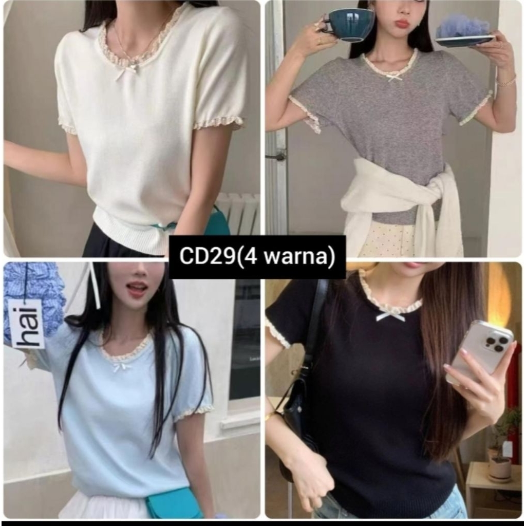 [KLS] Atasan wanita korea dewasa rajut import CD29