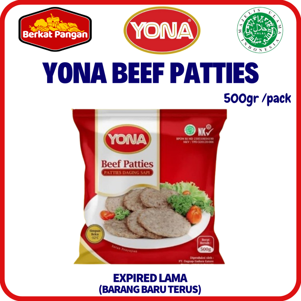 

YONA Beef Patties 500gr isi 10