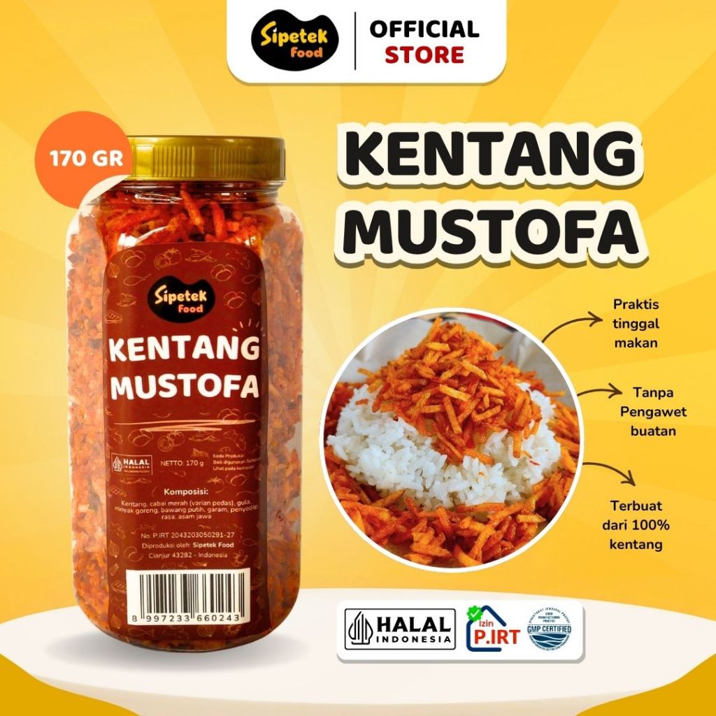 

Sipetek - [Best] Kentang Mustofa Pedas Manis Gurih Kriuk Toples 170gr