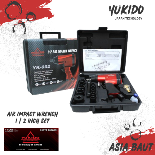YUKIDO AIR IMPACT 1/2 INCH /AIR IMPACT / TOOLS - ALAT PERKAKAS