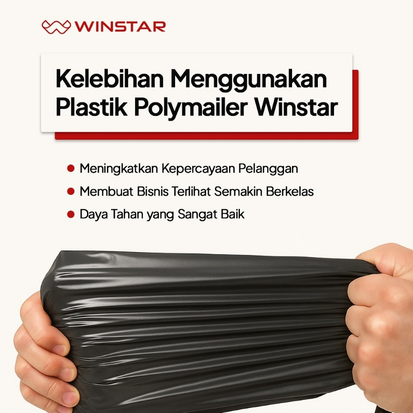 

Winstar Plastik Polymaer Warna Hitam 40x50 POLYMAILER HITAM DAN PUTIH ISI 100 PCS