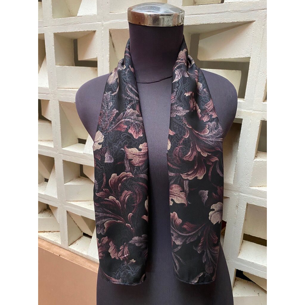 BERNA SCARF MOTIF SATIN SILK BATIK SYAL ETNIK TWILI MURAH WANITA PRIA PREMIUM OSPEK MAHASISWA GROSIR