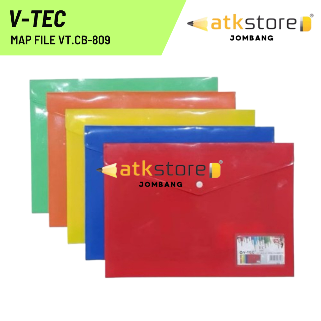 

V-TEC Folder Map File Kancing Plastik VT CB 809 / Map Kancing Plastik Folio V-TEC CB 809