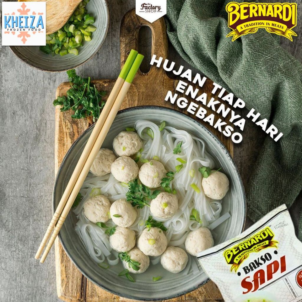 

BERNARDI Bakso SAPI Premium isi 16 25 50 Biji Halal - Kheiza Frozen