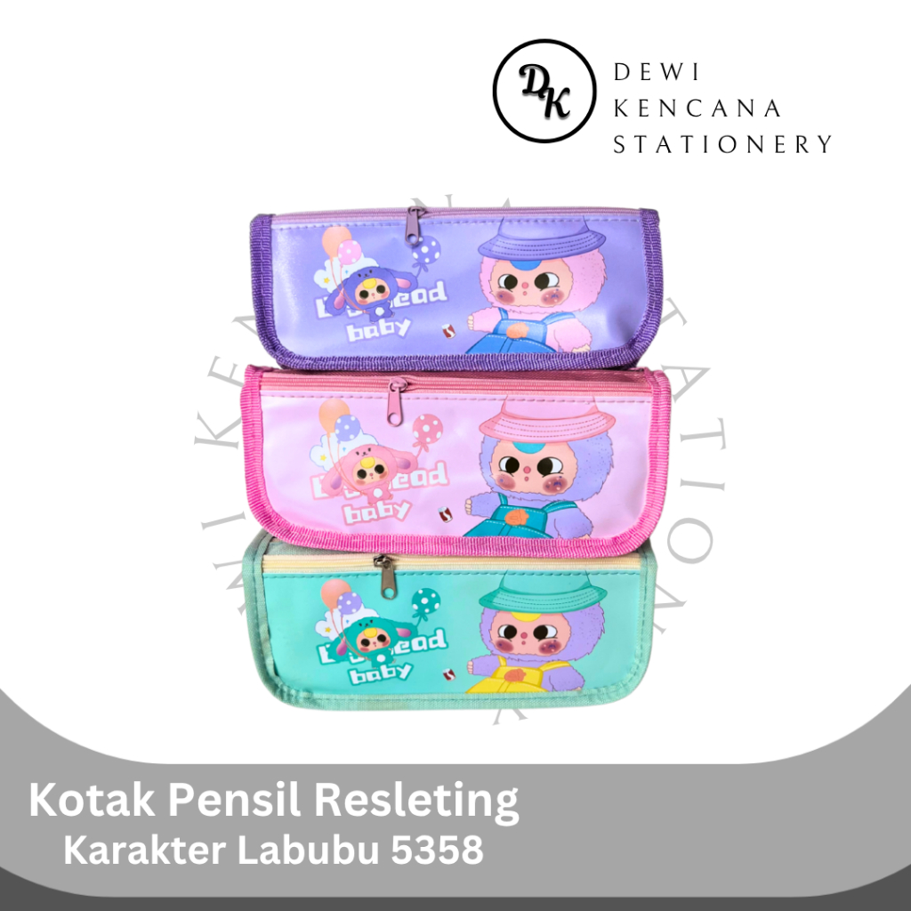 

Kotak Pensil Resleting Karakter Labubu 2 Zipper 5358
