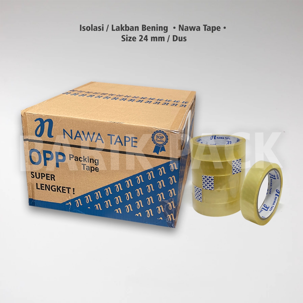 

Isolasi Bening / Solasi Bening 1 inch 12 mm 24 mm 1 Dus