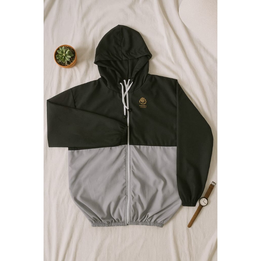 Jaket parasut olahraga model terbaru kombinasi warna / jaket parasut sport uniseks ringan running