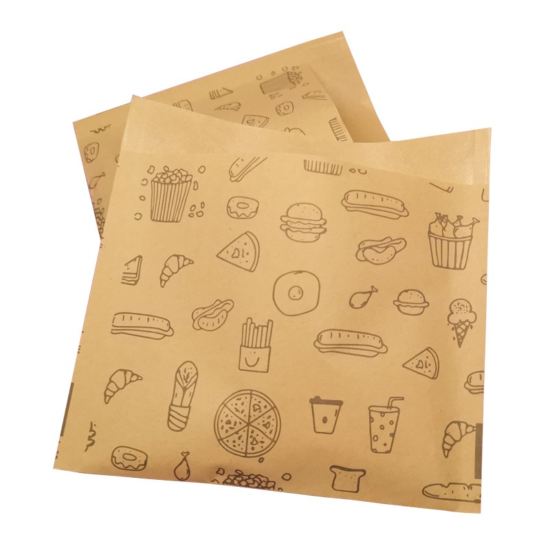 

SK 468 - Kantong Kertas Anti Bocor Greaseproof Paper Bag Sandwich Paper Bag Kantong Roti Sandwich Burger