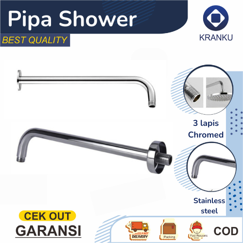 Shower Pipe Tiang Wall Shower Pipa Dinding Tembok 30 - 60 cm