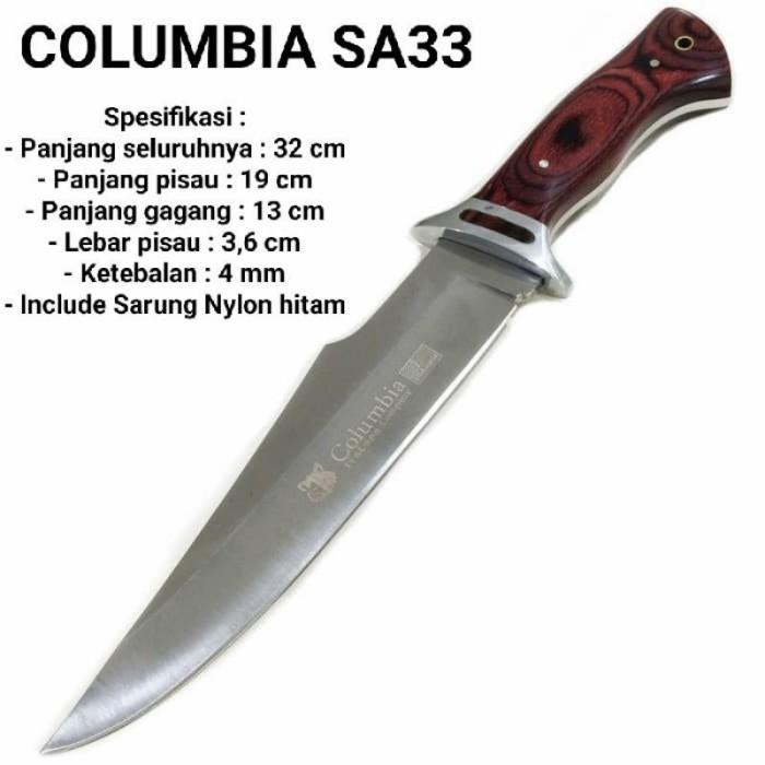 JUAL PISAU COLUMBIA SA 33 PISAU DAPUR OUTDOOR TERBARU