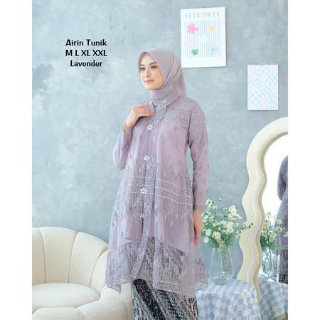 Atasan Tunik Airin/ Tunik Tile/ Tunik Tile Modern/ Kebaya Modern/ Kebaya Pesta/ Kebaya Wisuda/ Kebay