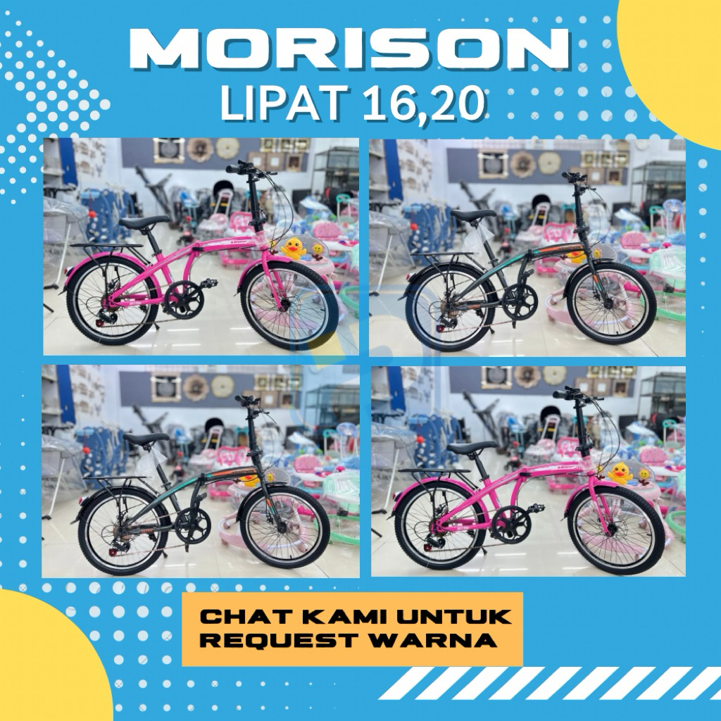 SEPEDA LIPAT ANAK CEWEK COWOK 16 20 MORISON 8119 [PROMO LAMONGAN]