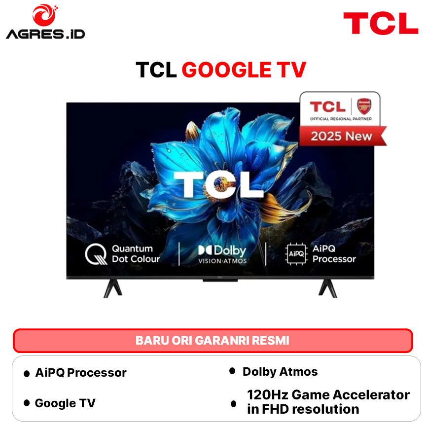 TCL 75 INCH QLED 4K GOOGLE TV- 75P7K GARANSI RESMI INDONESIA