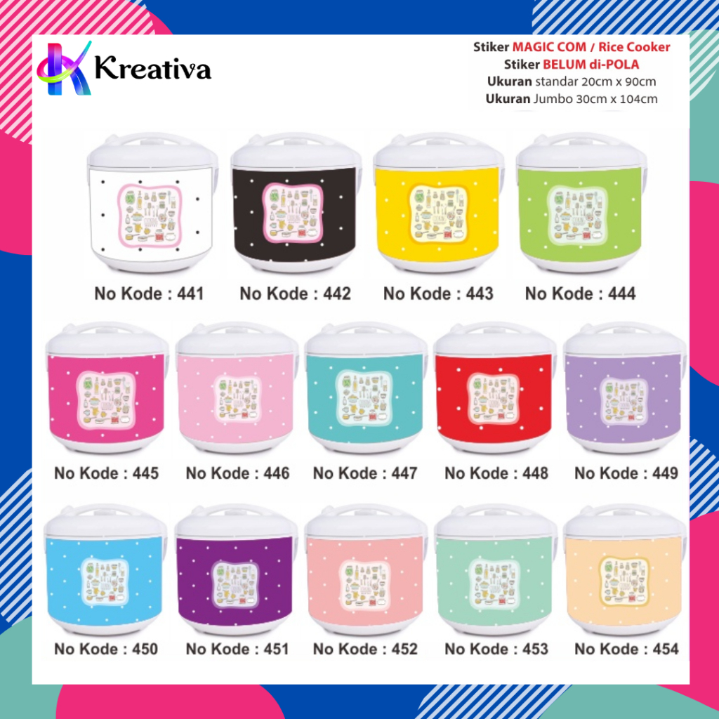 STIKER Magic COM / Rice COOKER Motif COOKING Master
