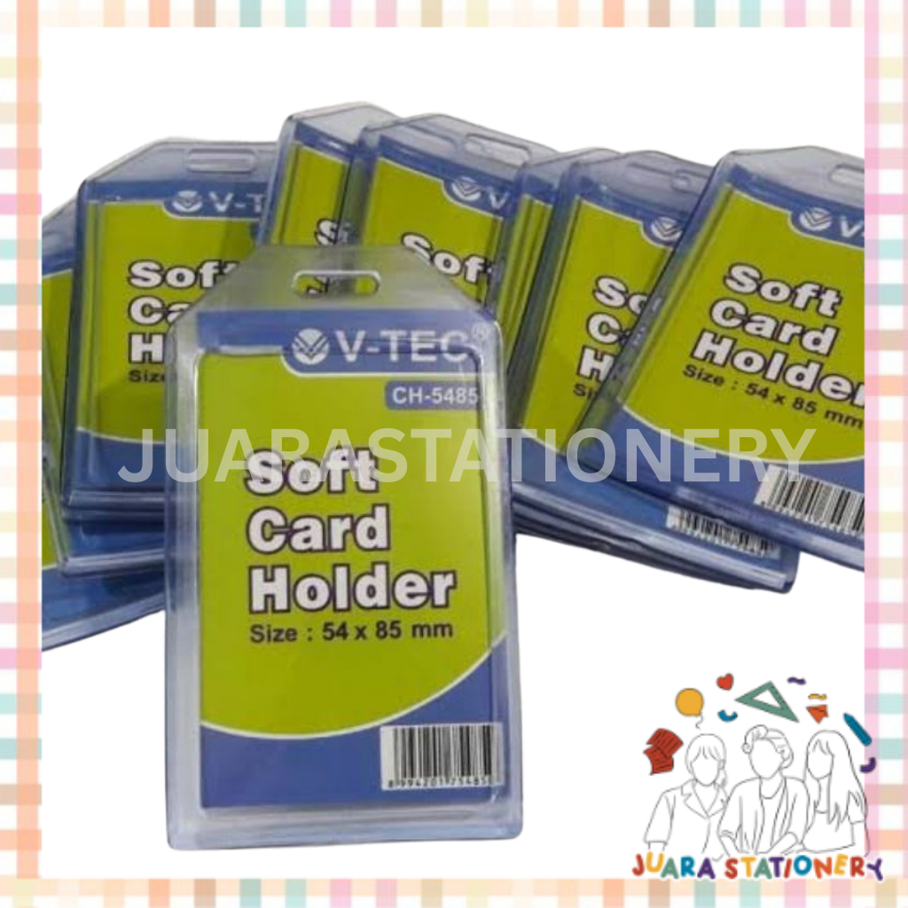 

(3054) Soft Card Holder 54x85 mm V-Tec CH-5485 / Wadah ID Card Tempat ID Card Nametag