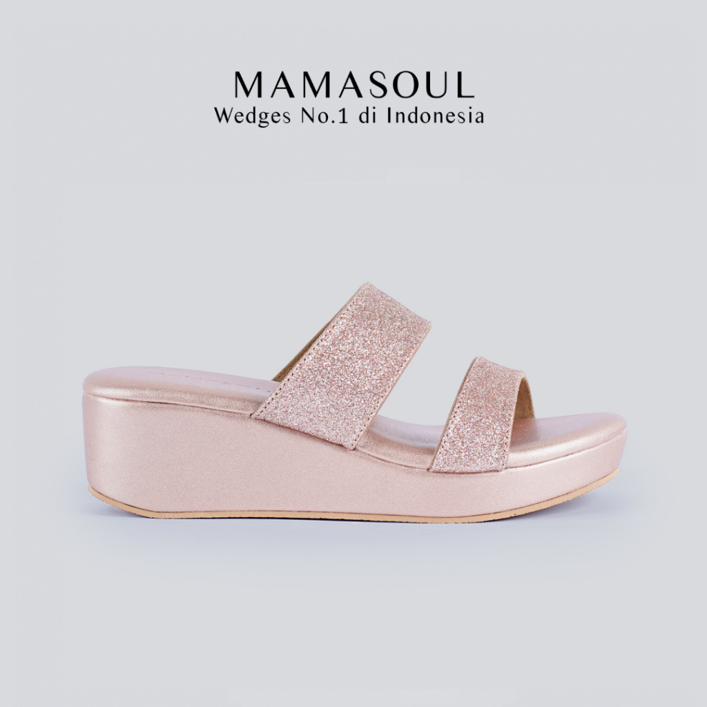 MAMASOUL - Anne  Sandal Wedges Selop Wanita 5 Cm