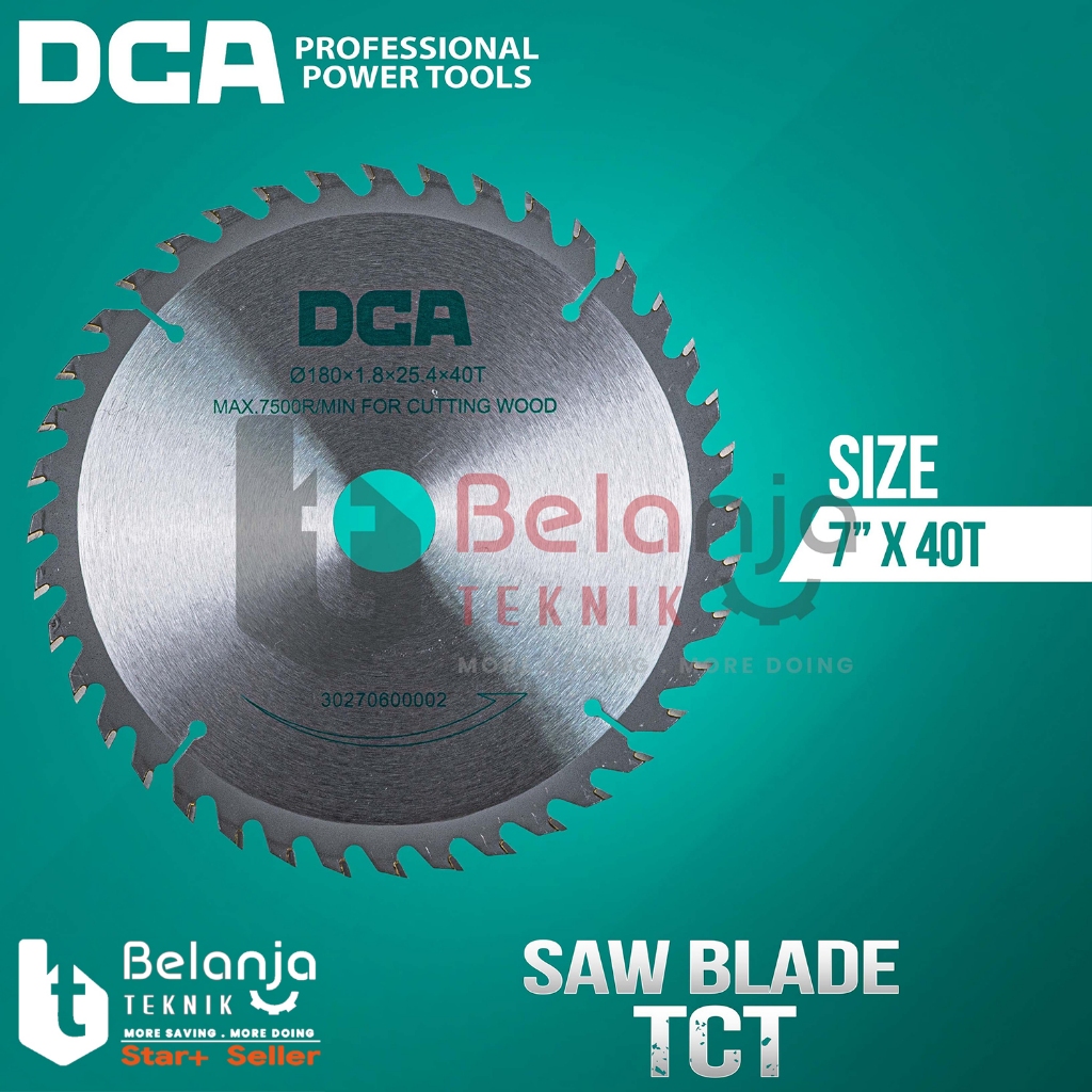 Mata Gergaji Circular DCA 7" X 40T Saw Blade Mata Gergaji Kayu Circular Saw 180X40T