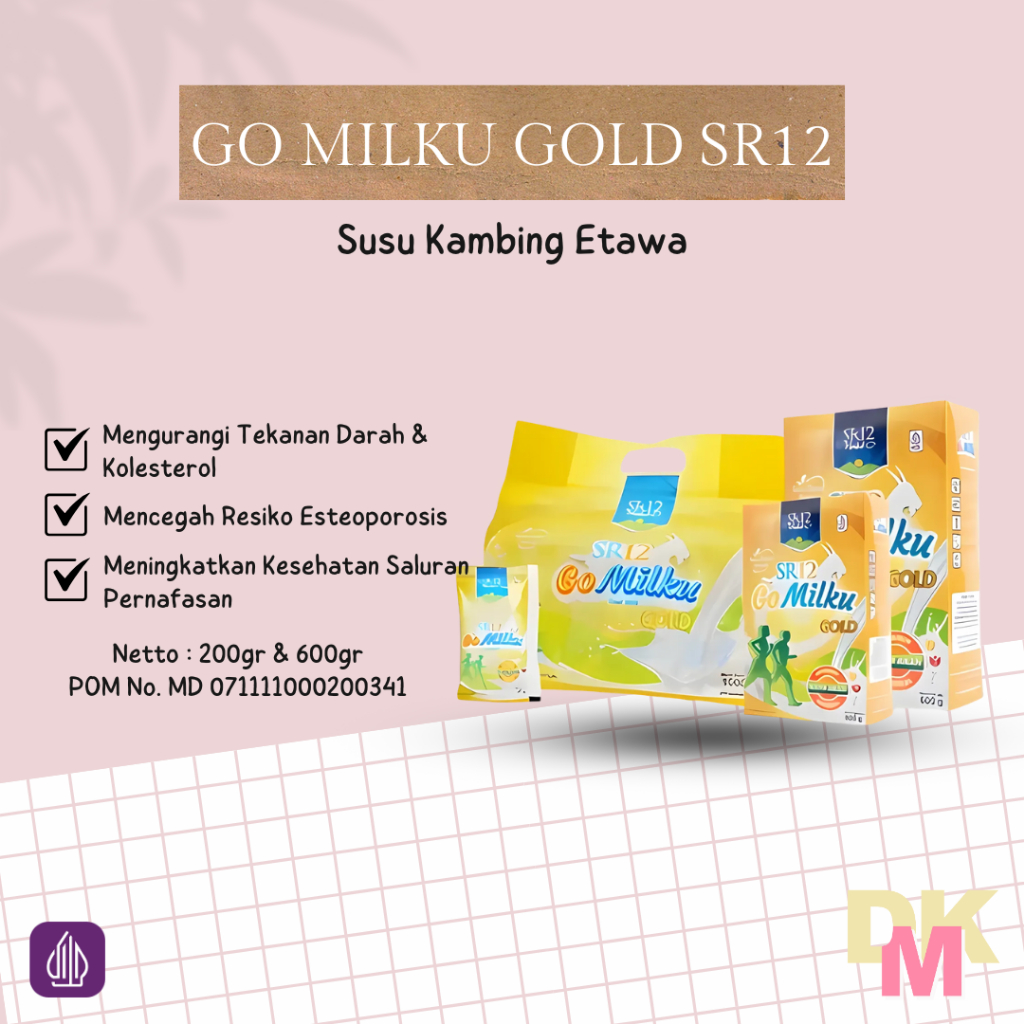 

Susu Bubuk Kambing Go Milku Gold SR12 Herbal - Susu Gomilku Kambing Etawa Atasi Nyeri Sendi & Linu