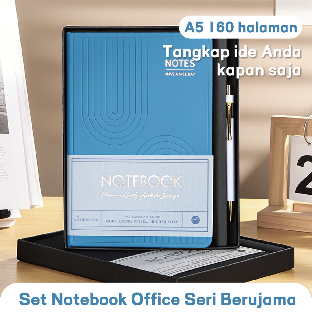 

[Kotak Hadiah Yang Indah] Bisnis Sederhana A5 Notebook + Ballpoint Pen Lapisan Mata 80 Kertas Kertas Menebak Buku Catatan Perencanaan Mahasiswa