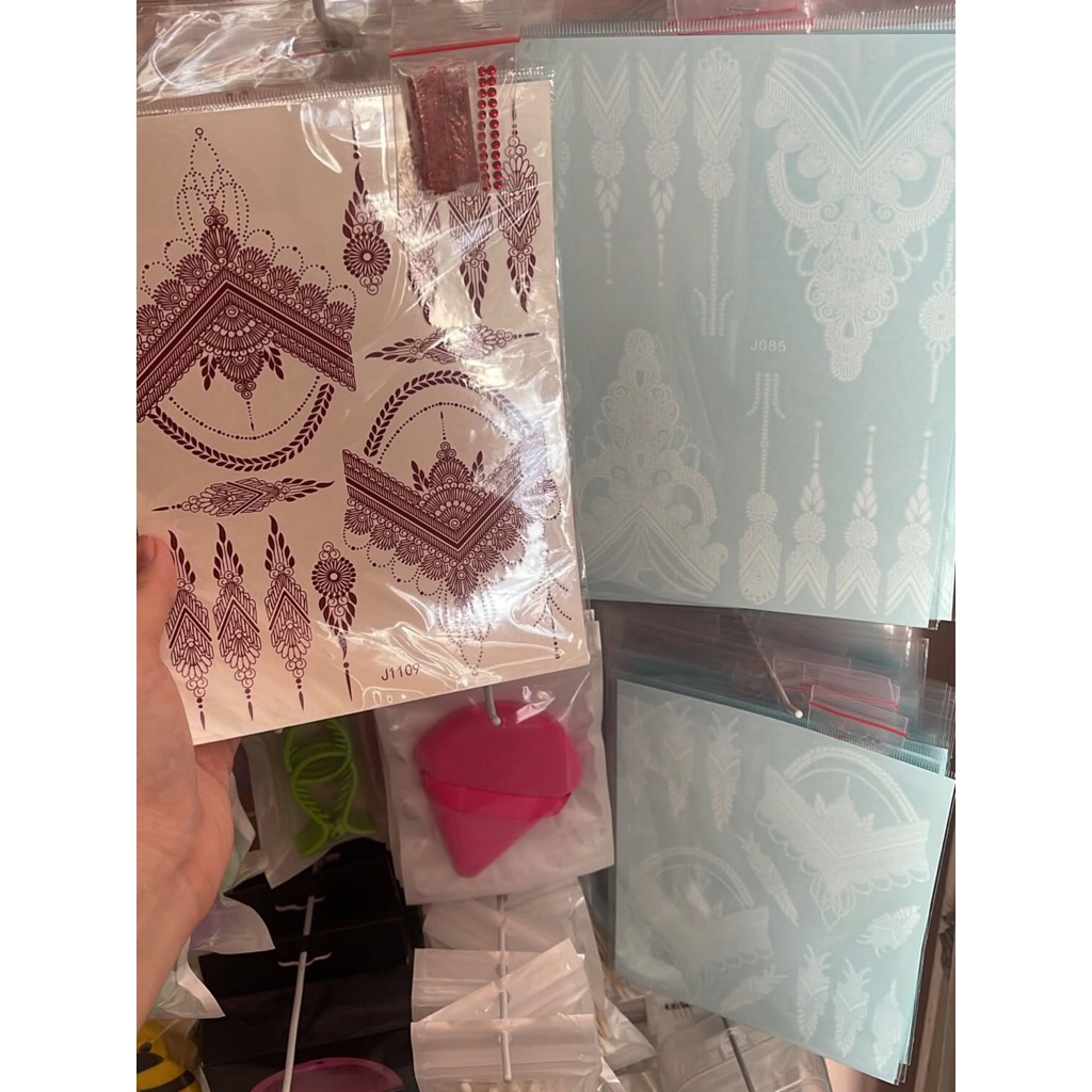 henna instant per lembar henna tempel