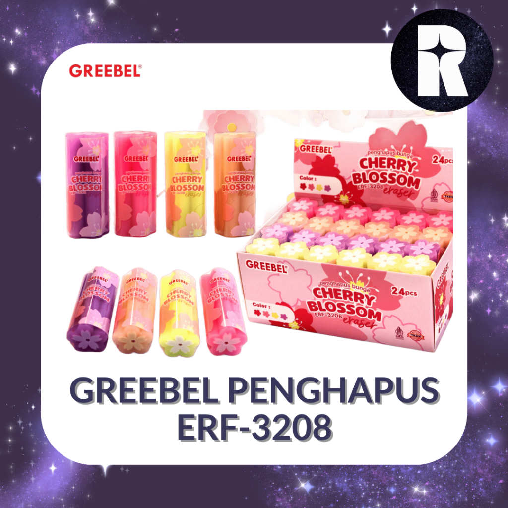 

GREEBEL ERASER/ PENGHAPUS BUNGA / PENGHAPUS PENSIL ERF-3208 (PCS)