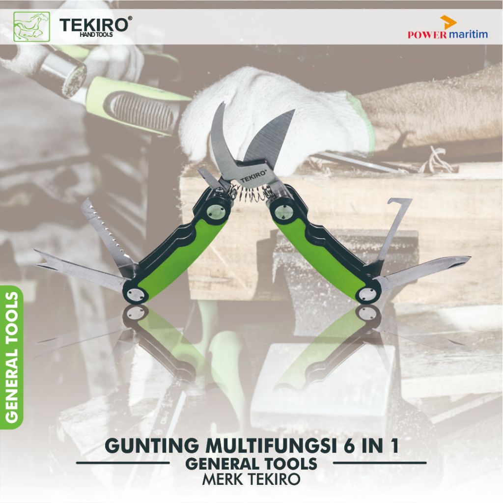 

Tekiro Gunting Multifungsi 6 in 1 Multifunction Scissor Ukuran 145mm MS1708