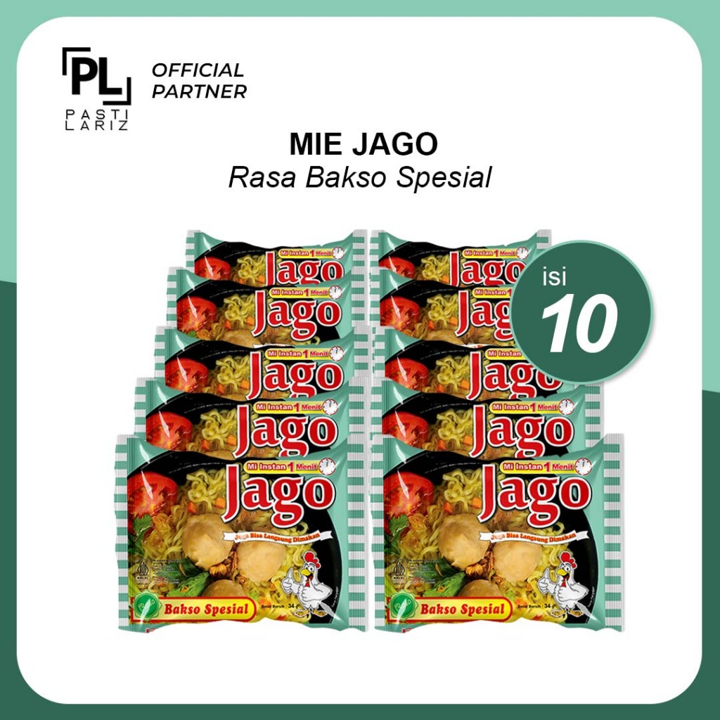 

[ISI 10PCS] MIE JAGO Bakso Spesial - Mie Instant Viral Rasa Bakso Spesial Enak dan Praktis Isi 10pcs
