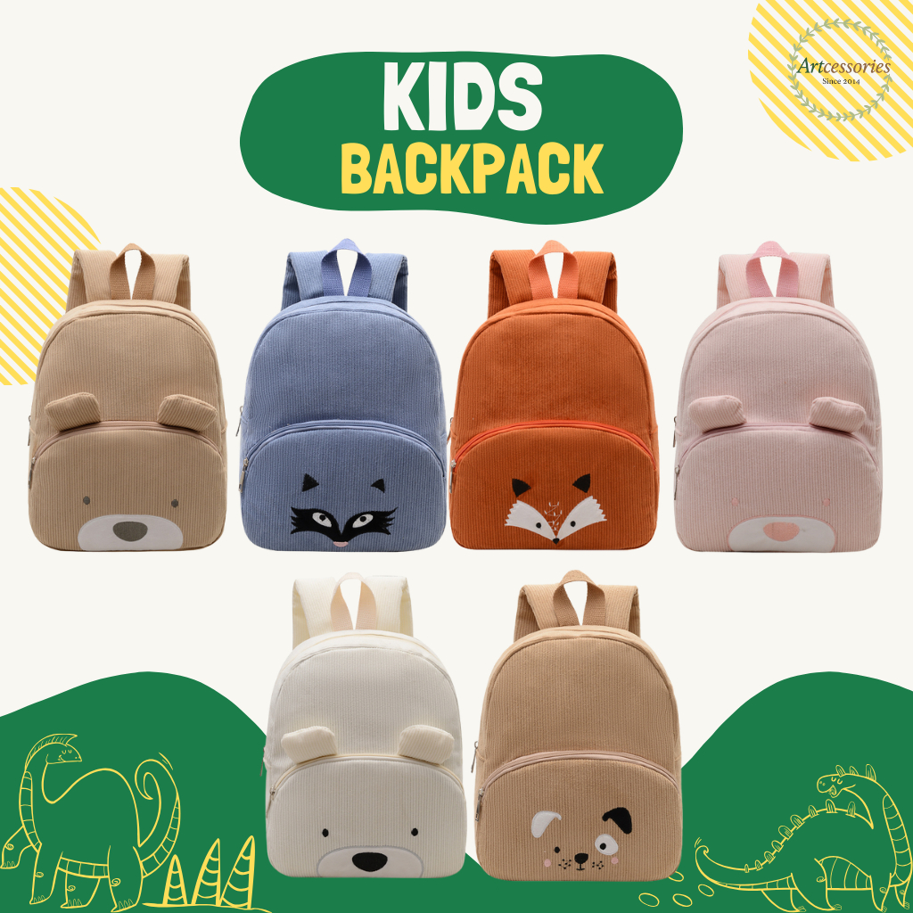 Tas Ransel Anak PAUD TK SD Gambar Hewan Banyak Warna | Tas Backpack Sekolah Traveling Jalan