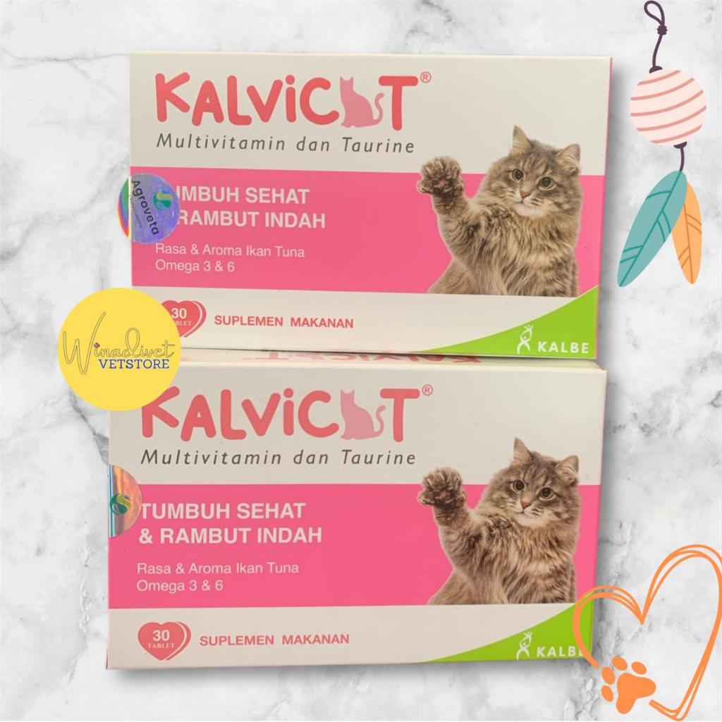 Kalvicat Blister 1 Box 30 Tablet Multivitamin dan Taurine kucing / Taurine