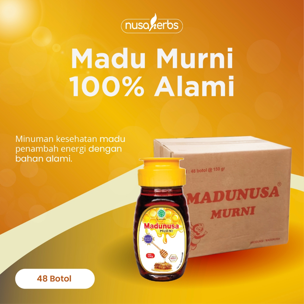 

Madunusa Murni 150 gram - 100% Madu Berkhasiat Tinggi - 1 KARTON