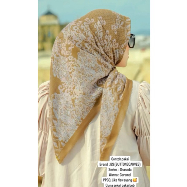 Jilbab-Buttonscarves-Granada-Caramel