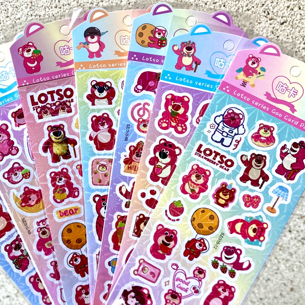 

Painting Sticker Stiker Lotso Lembaran | Per Lembar 2D Stickers Karakter Lucu Hologram