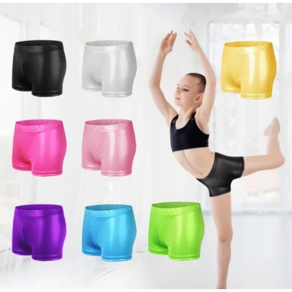 GYMNASTICS SHORT PANTS Gymnastic Tights Anak Celana Gym Anak Leotard Baju Ballet Senam Ritmik
