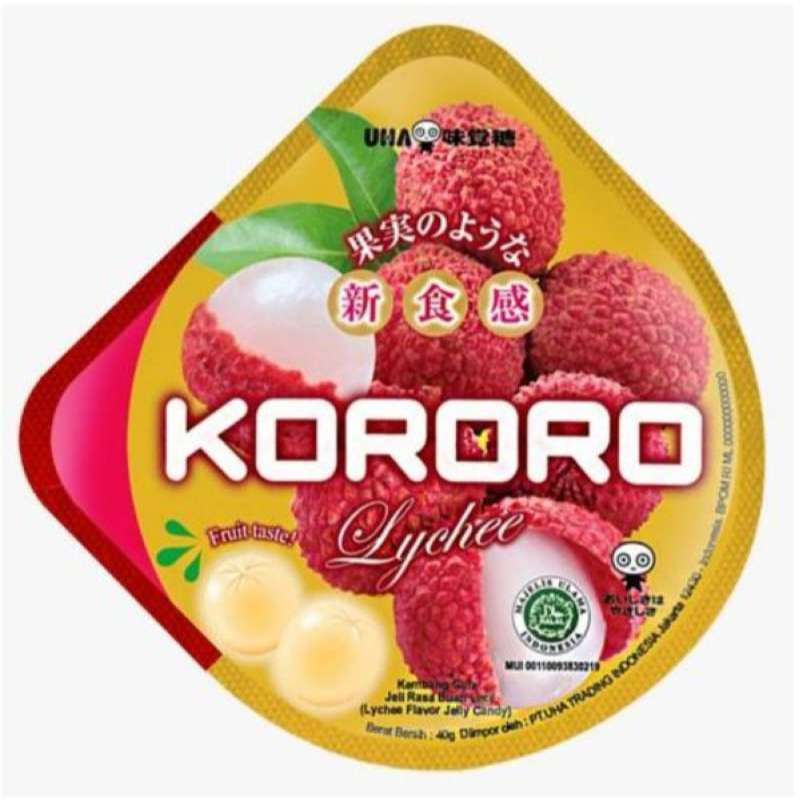 

UHA KORORO JELLY CANDY LUCHEE 40GR (4902750439986)