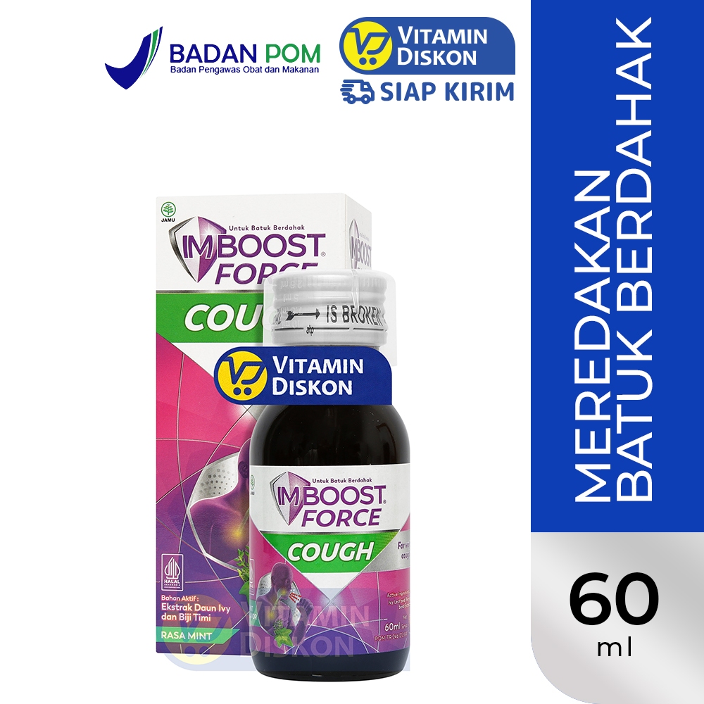 IMBOOST FORCE COUGH | Obat Batuk Dewasa, Batuk Berdahak, Melegakan Tenggorokan