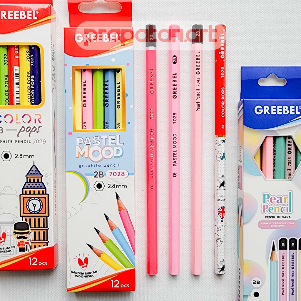 

Pensil Tulis Greebel GB-2B | 1 BOX ISI 12PCS | Writing Pencil | Pensil 2B