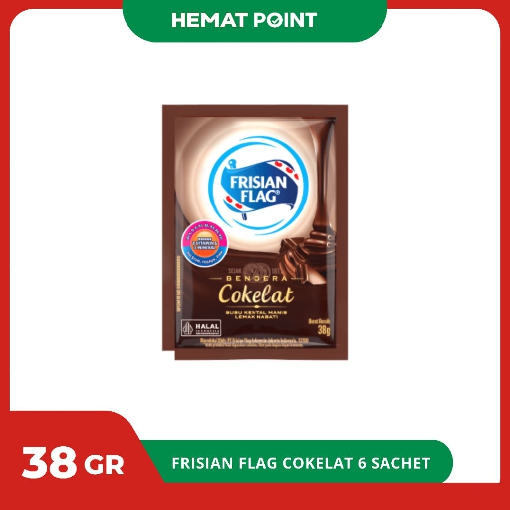 

Frisian Flag Susu Cokelat Isi 6 Sachet - Susu Instan Nikmat & Bergizi 1 Pack Isi 6 PCS