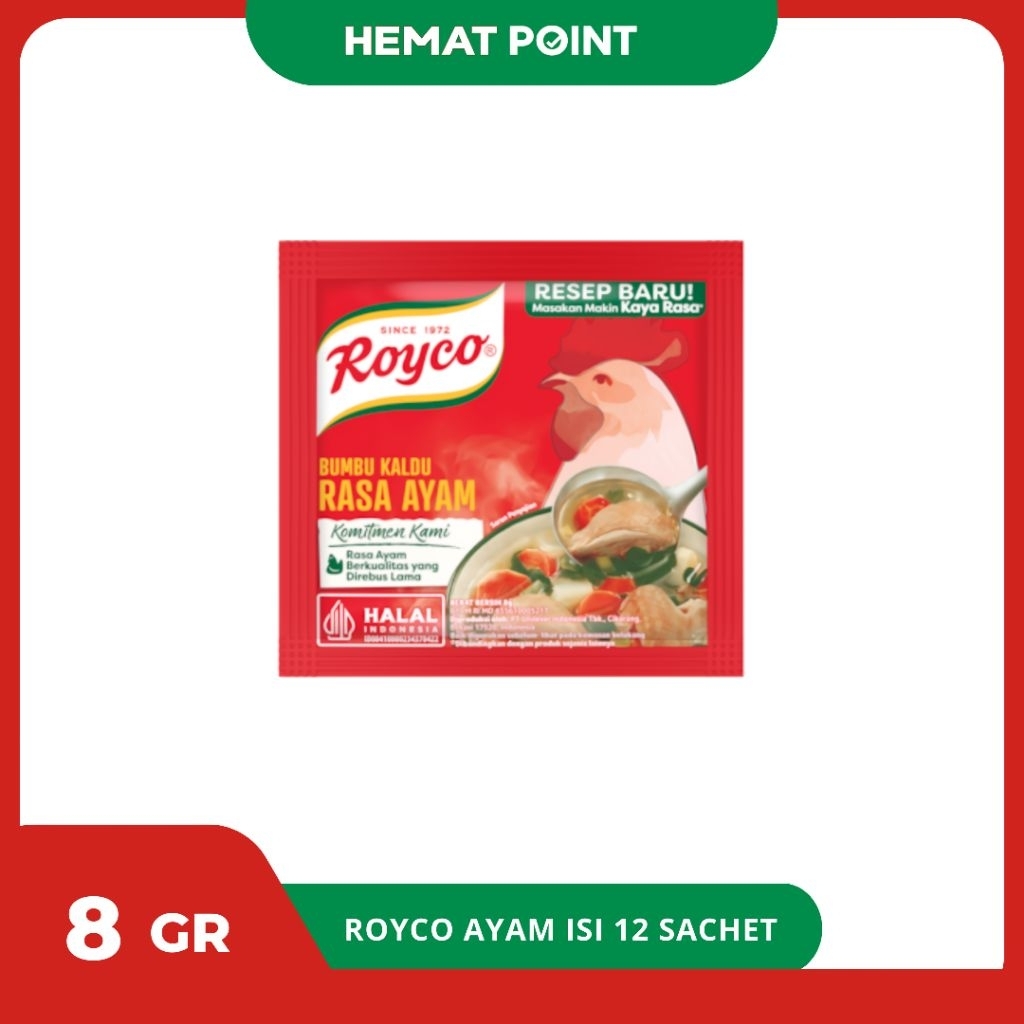 

Royco Kaldu Ayam 1 Renceng Isi 12 Sachet - Bumbu Masak Serbaguna