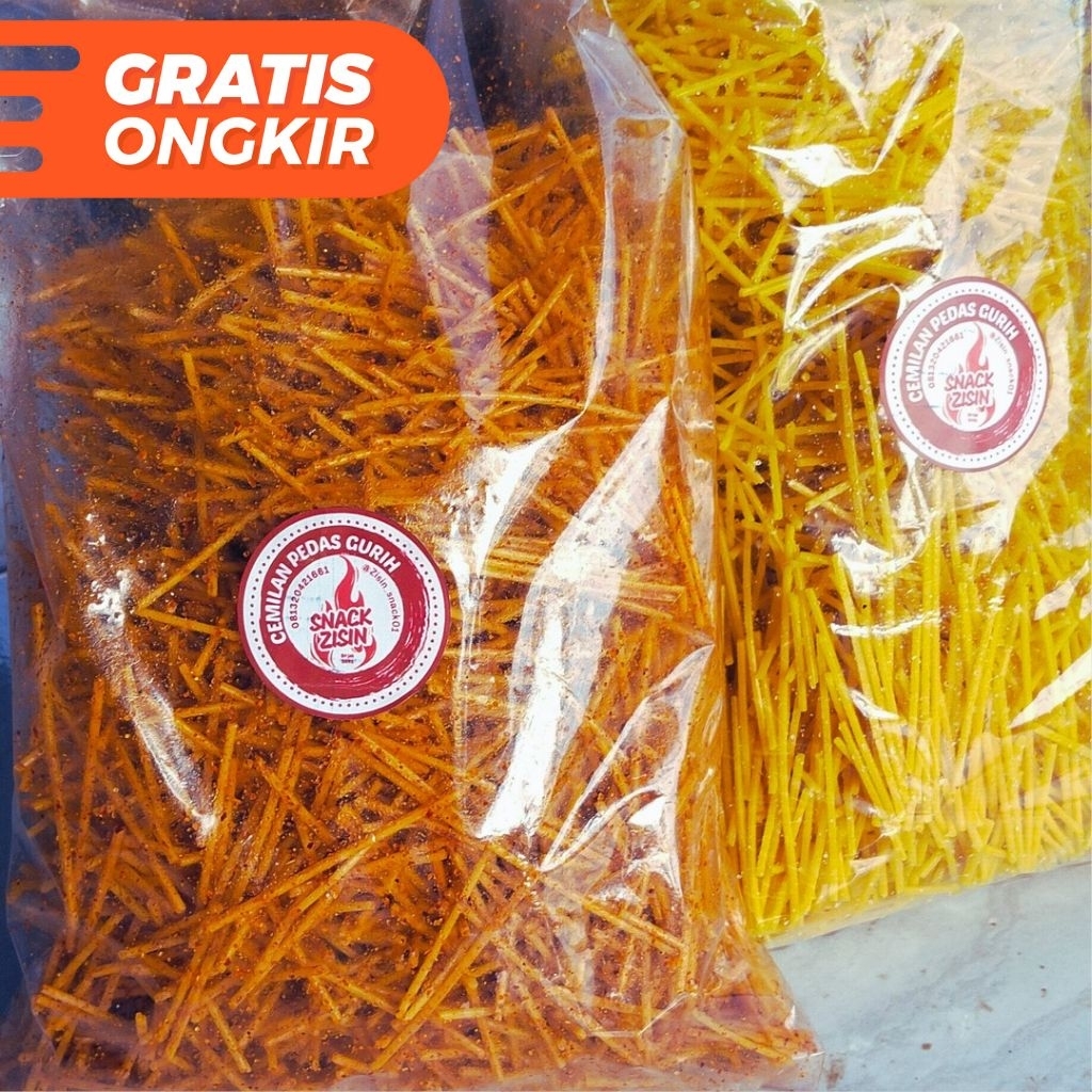 

Remukan mie lidi pedas/asin 500gram - Remukan mie lidi pedas