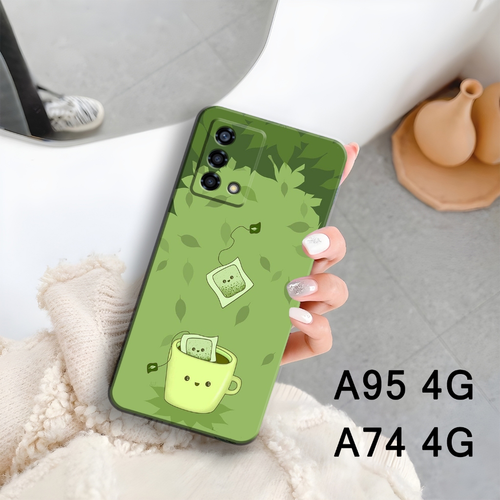 Case HP OPPO A95 / A74 4G - Casing OPPO A95 / A74 4G - Mawcase - Fashion Case HIJAU - Case Cewek - C